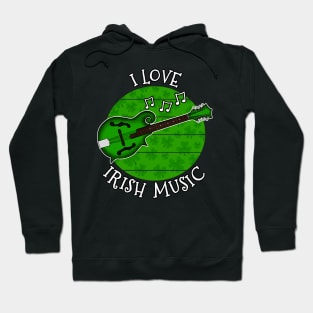 St Patrick's Day Mandolin, I Love Irish Music Hoodie